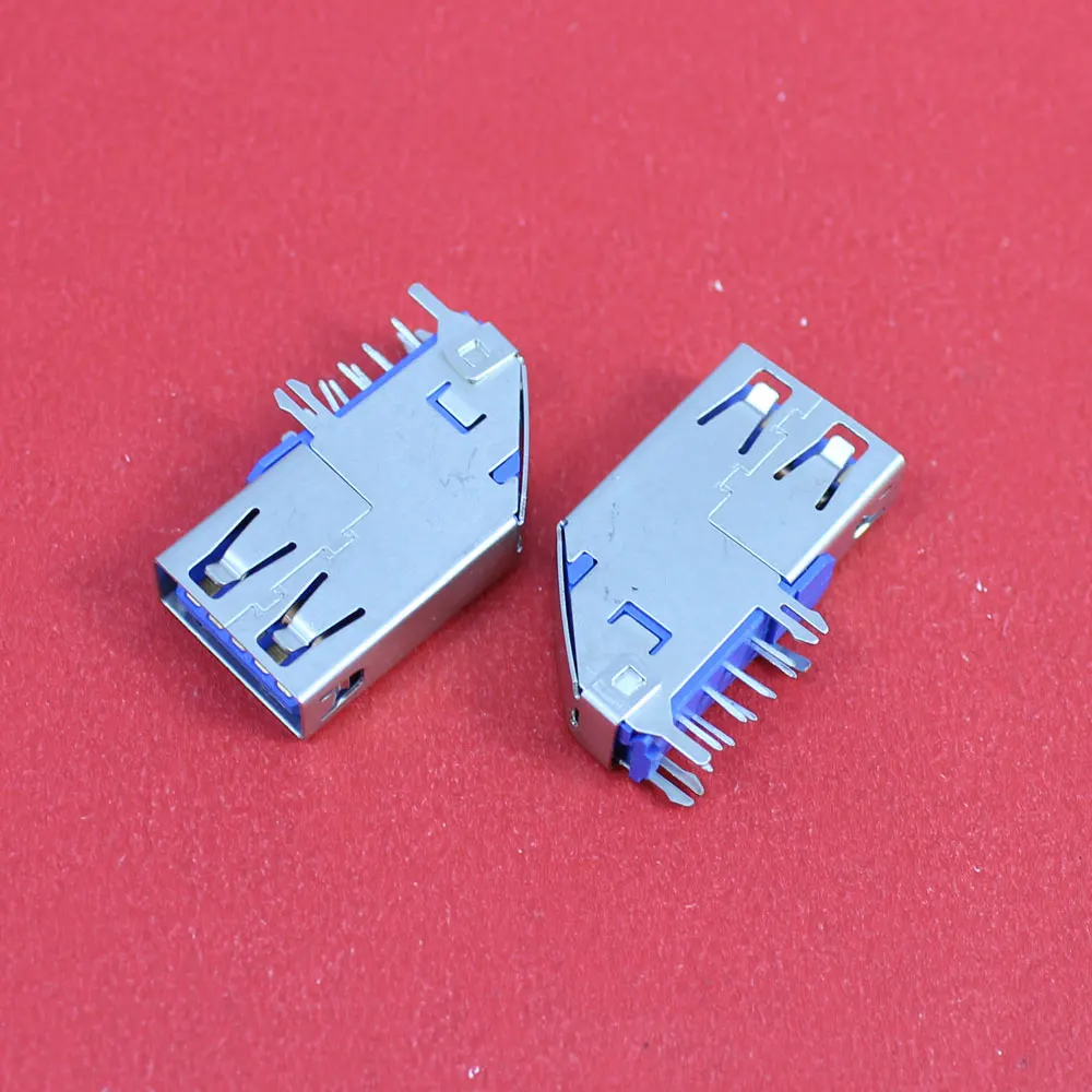 

ChengHaoRan 1Piece 25mm Vertical side USB 3.0 Female Connector Jack, fit for laptop and all-in-one motherboard usb jack port