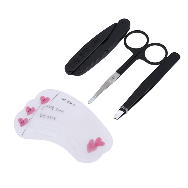 3 шт. инструменты для бровей Триммер ножницы макияжа зажим с расческой Аксессуары