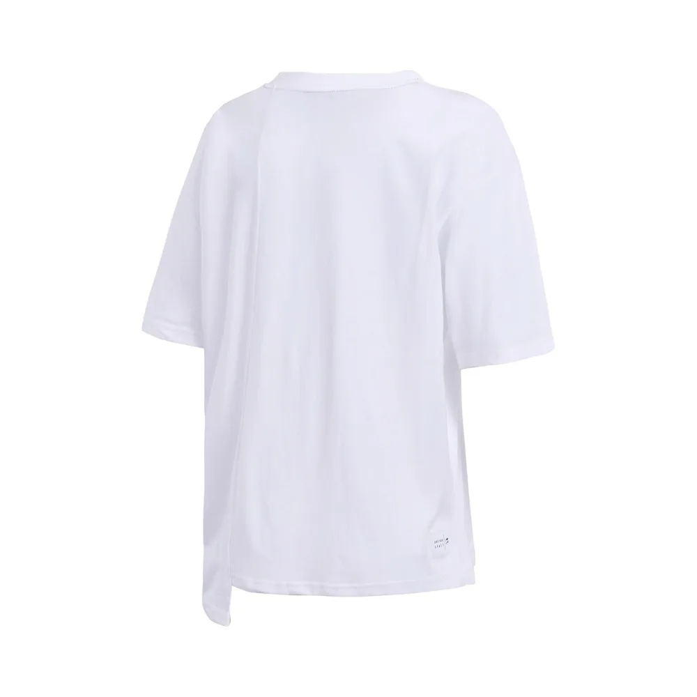 Li-Ning женские модные футболки свободного кроя, 50% хлопок, 50% модал, пэчворк, подкладка, удобные спортивные майки AHSN084 WTS1405