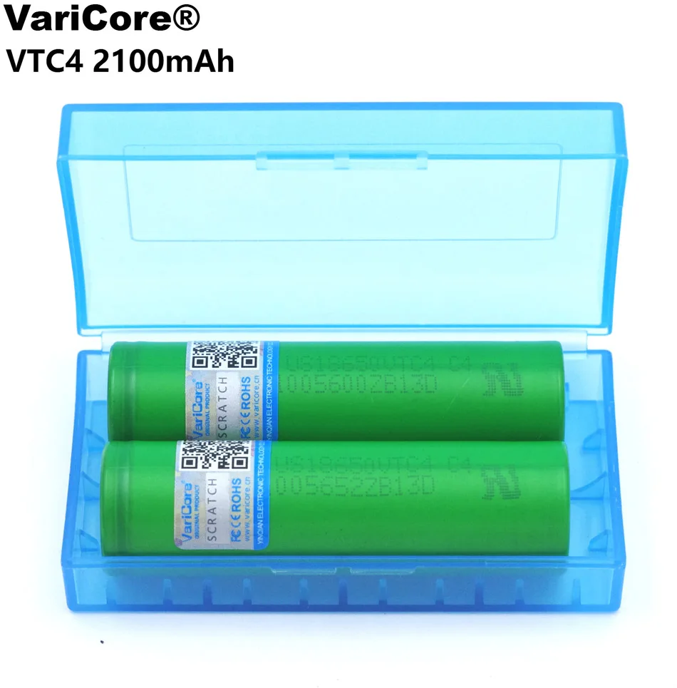 2 шт. VariCore 100% оригинальный 3 6 В 18650 US18650VTC4 2100 мАч аккумулятор высокой емкости 30A для
