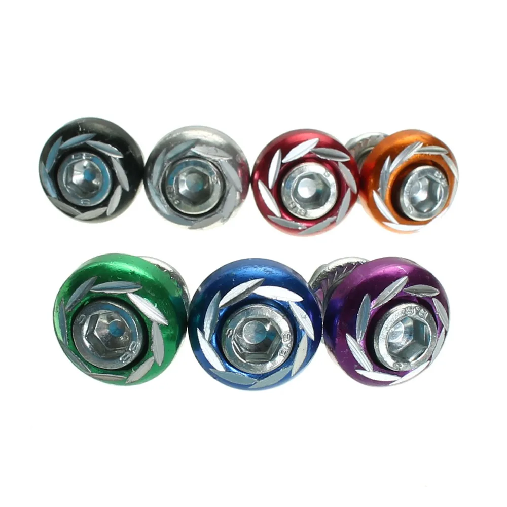 Бесплатная доставка 2x6 мм алюминиевый каркас для номерного знака болты