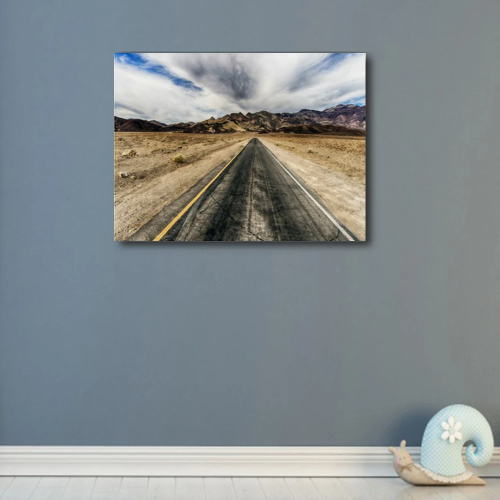 Природный пейзаж Дорога горы голубое небо уникальный холст художественное