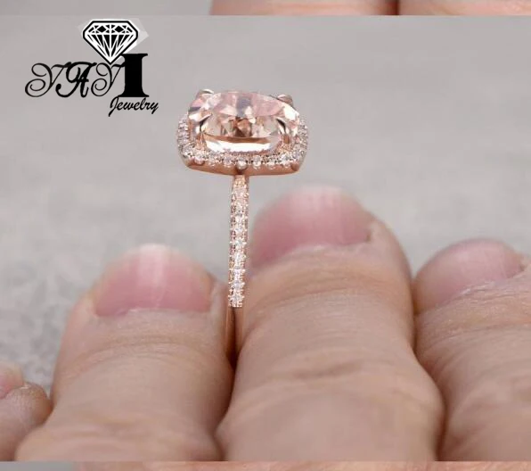 Ювелирные изделия YaYI Мода Принцесса Cut 6 3 CT Белый Циркон желтого золота с Цвет