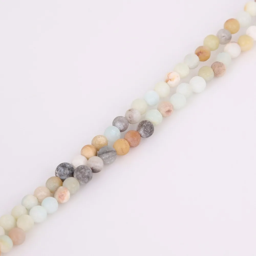 4mm 6mm 8mm 10mm 12mm Matt Natural Amazonite stone beads Bracelet Necklace Forest Loose Round For jewelry Making | Украшения и