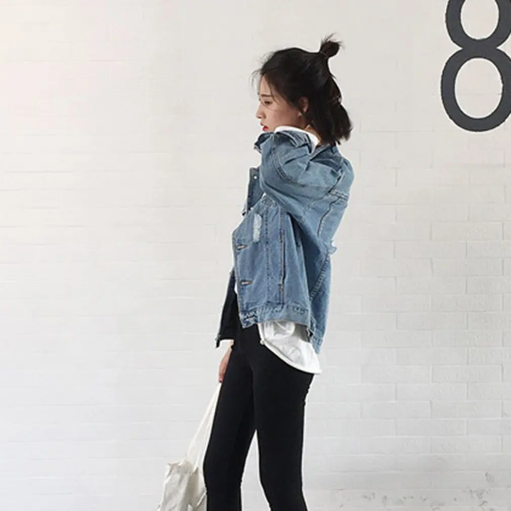 Для женщин джинсы куртка Sexy Lady Одежда Harajuku элегантный Femal тонкий деним Курточка