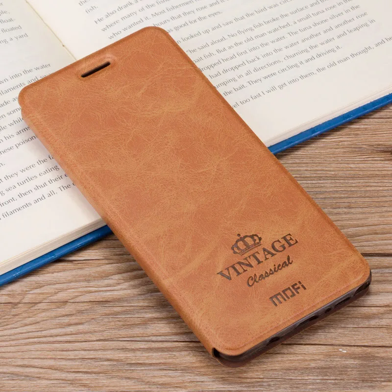 Оригинальный чехол Mofi для Xiaomi Redmi 4 роскошный кожаный книжка с подставкой Mi в виде