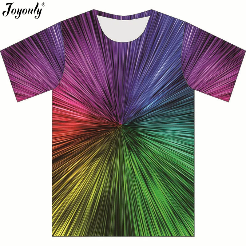 

Joyonly 2018 Summer Kids 3d T shirt Colorful Line Flower Boys Girls T-shirts Children Cool Tops Baby Tees Fit 4-20 Years Old