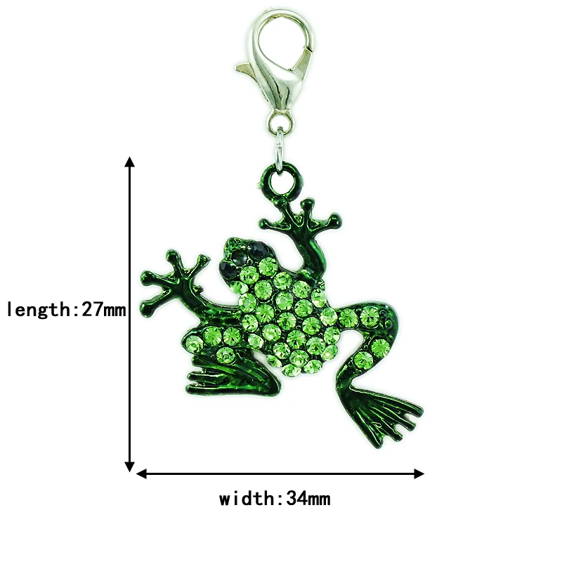 Бренд jinglang Новая мода Омаров застежка Подвески 2 цвета горный хрусталь лягушка DIY