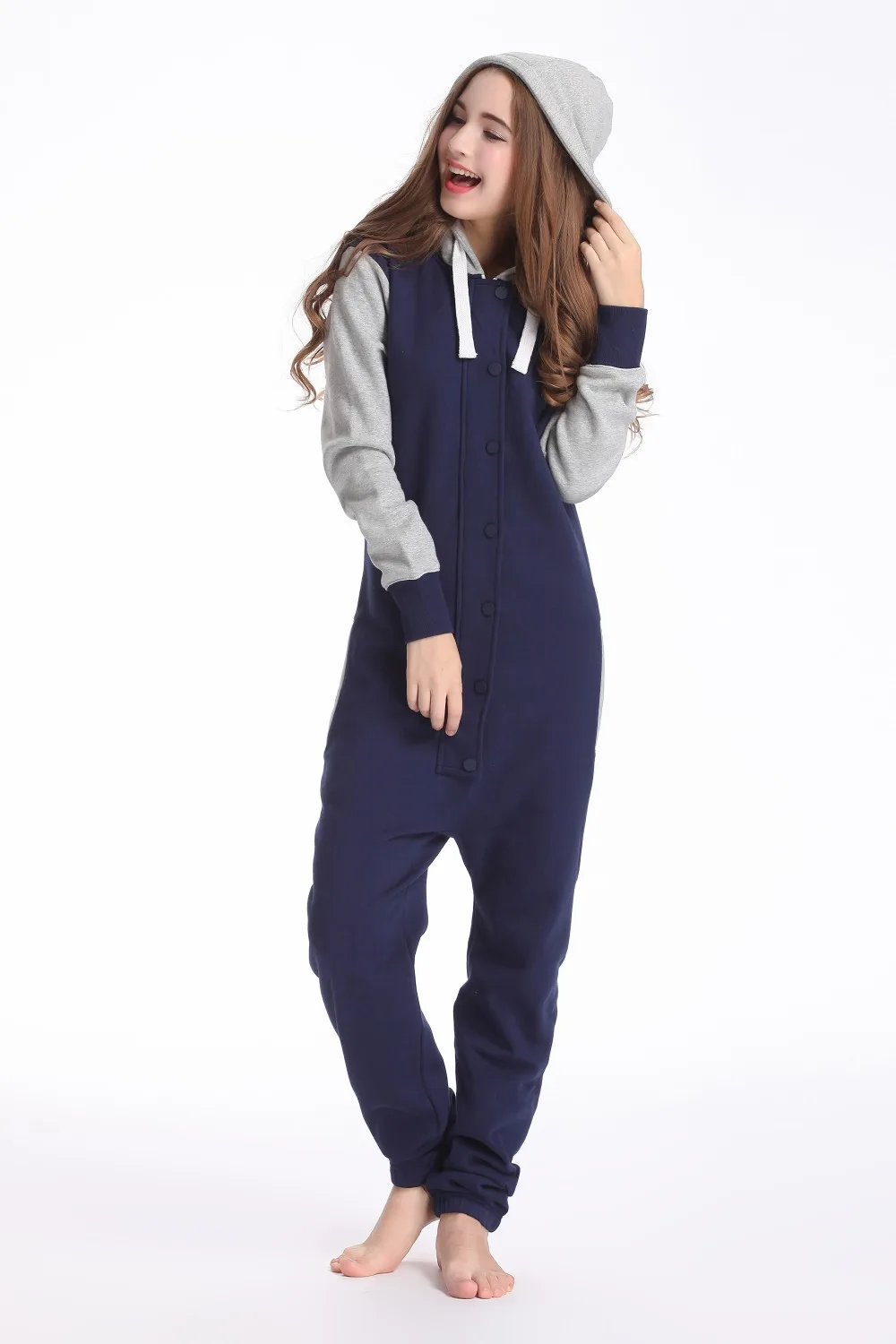

Baseball fleece romper nordic way one jumpsuit adult onesies unisex playsuit