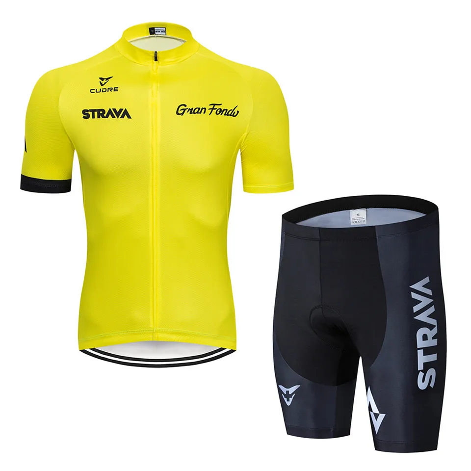 Новая команда strava велосипедные Джерси шорты набор Ropa Ciclismo быстросохнущая