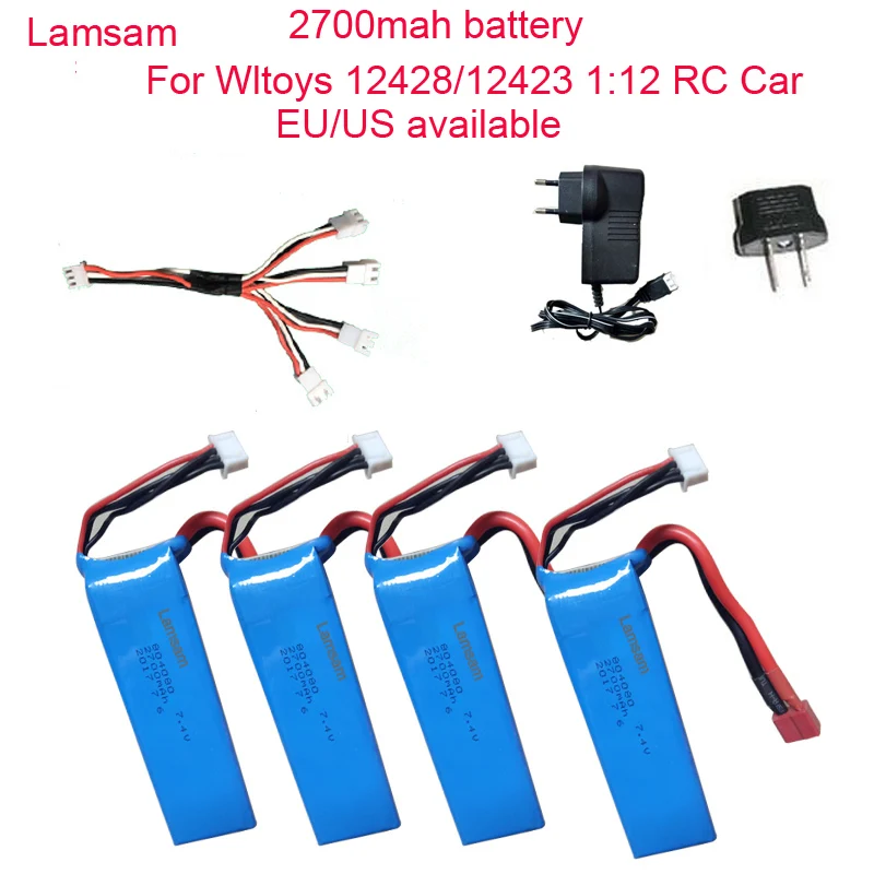 

Lamsam Rc Lipo 2S 7,4 2700 20C Max 30C Wltoys 12428 12423 1:12