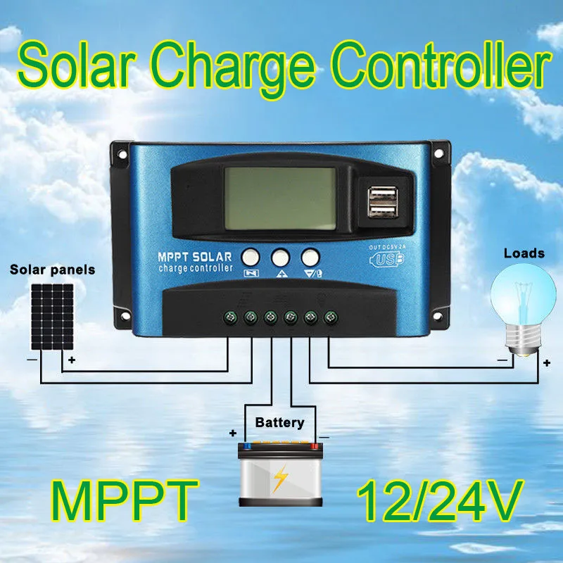 40A-100A MPPT Solar Panel Regulator Charge Controller 12V/24V Auto Focus Tracking Device I88 #1 | Обустройство дома