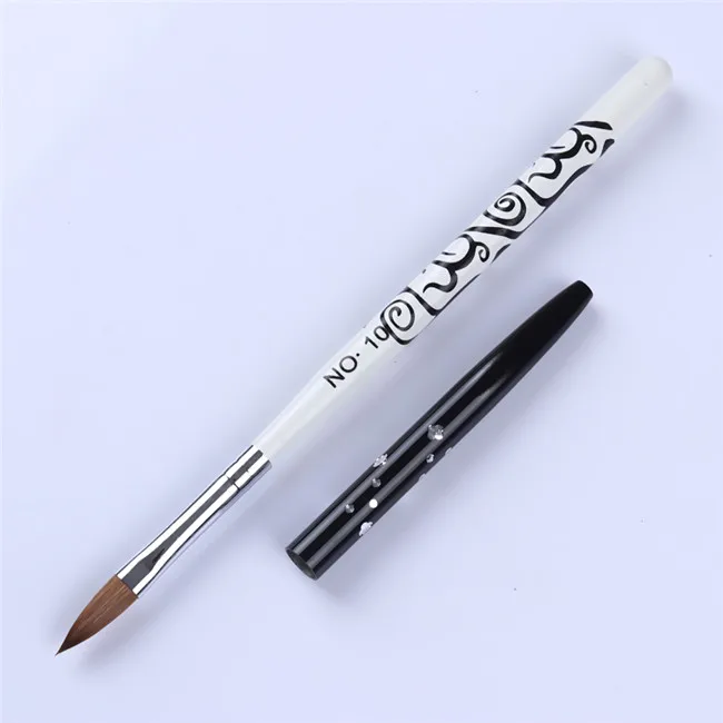 Acrylic Brush 10 Съемная кисть для ногтей акриловый чертежный вкладыш кисть французские ногти двухсторонняя ручка для рисования лопатка для маникюра УФ гель-щетка для ногтей - Цвет: Acrylic Brush 10