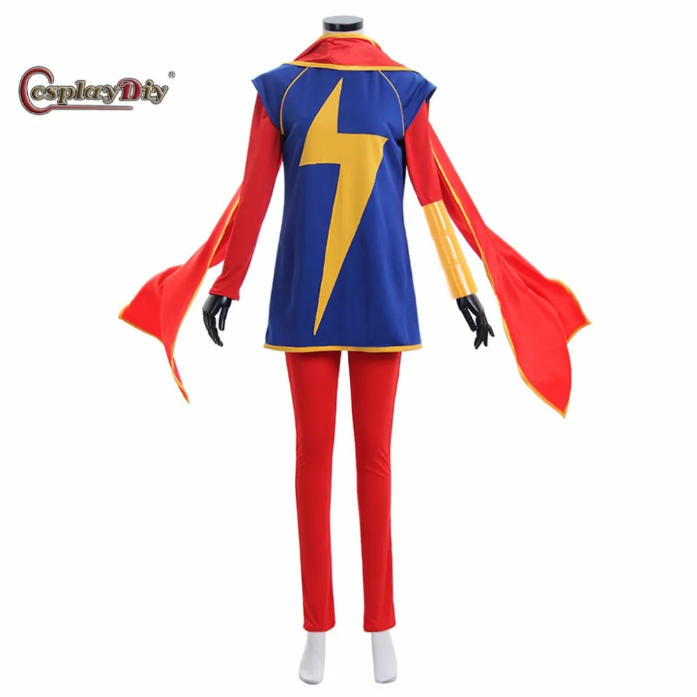 Косплей diy капитан суперер мисс (камалахан) косплей костюм на Хэллоуин Карнавал