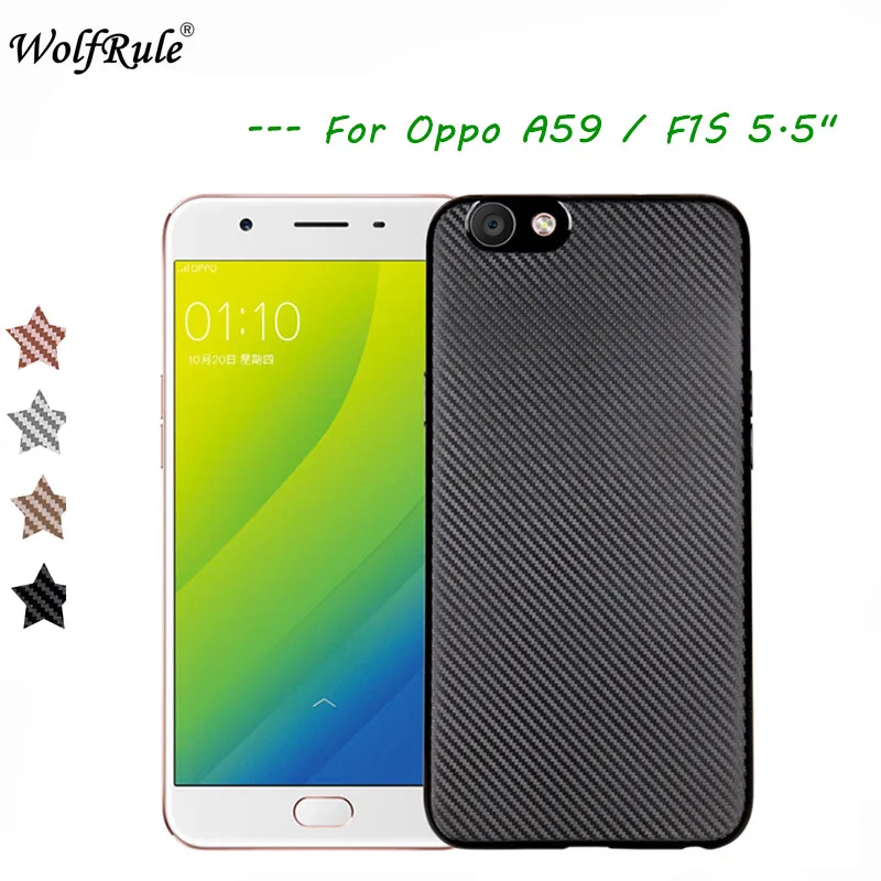 WolfRule OPPO A59 чехол F1S роскошный с полной защитой из углеродного волокна матовый