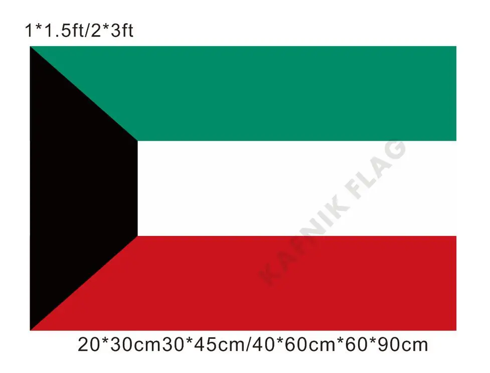 

Кафник, Бесплатная доставка 20*30 см/30*45 см/40*60 см/60*90 см маленькие флаги Флаг Кувейта для стран мира события декоративные флаги