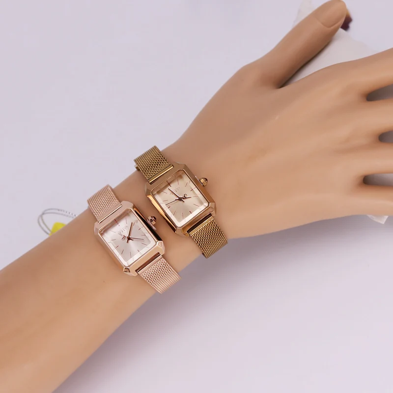 Женские наручные часы Julius Box простые японские кварцевые со стеклом браслет из