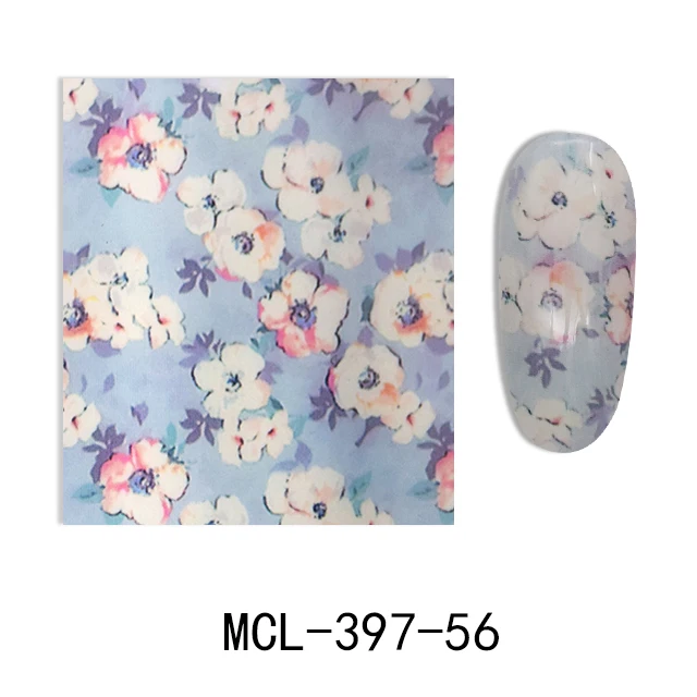 MCL-397-56 5 шил/лот 4*100 см Фольга для ногтей наклейки-лак 68 дизайнов цветок Передача Фольга для ногтей Переводные картинки слайдеры Маникюр Искусство Инструменты для украшения - Цвет: MCL-397-56