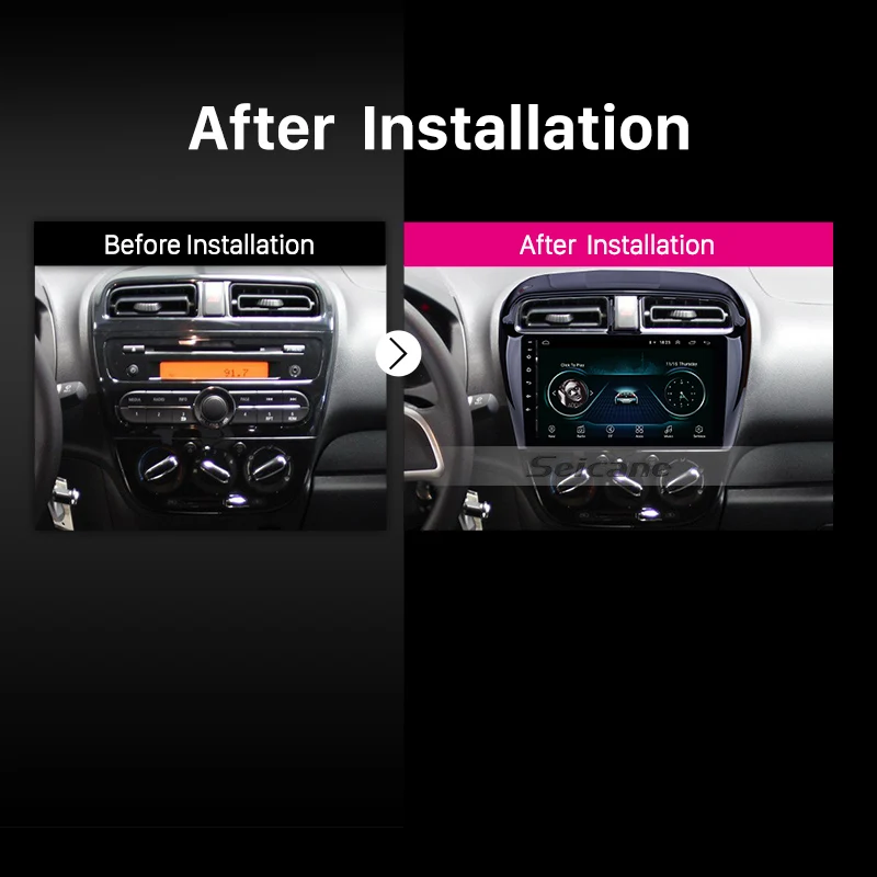 Seicane 9 дюймов Android 8 1 автомобиль радио мультимедиа плеер для Mitsubishi Mirage 2012 2016 GPS
