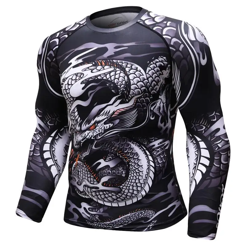 Мужская футболка с 3D принтом MMA Rashguard BJJ jersey marvel компрессионные топы