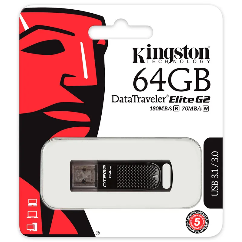 kingston USB флэш 64 ГБ флеш-накопитель 32 Гб 128 Гб карта памяти USB 3,1 флеш-накопитель металлический usb флэш-накопитель