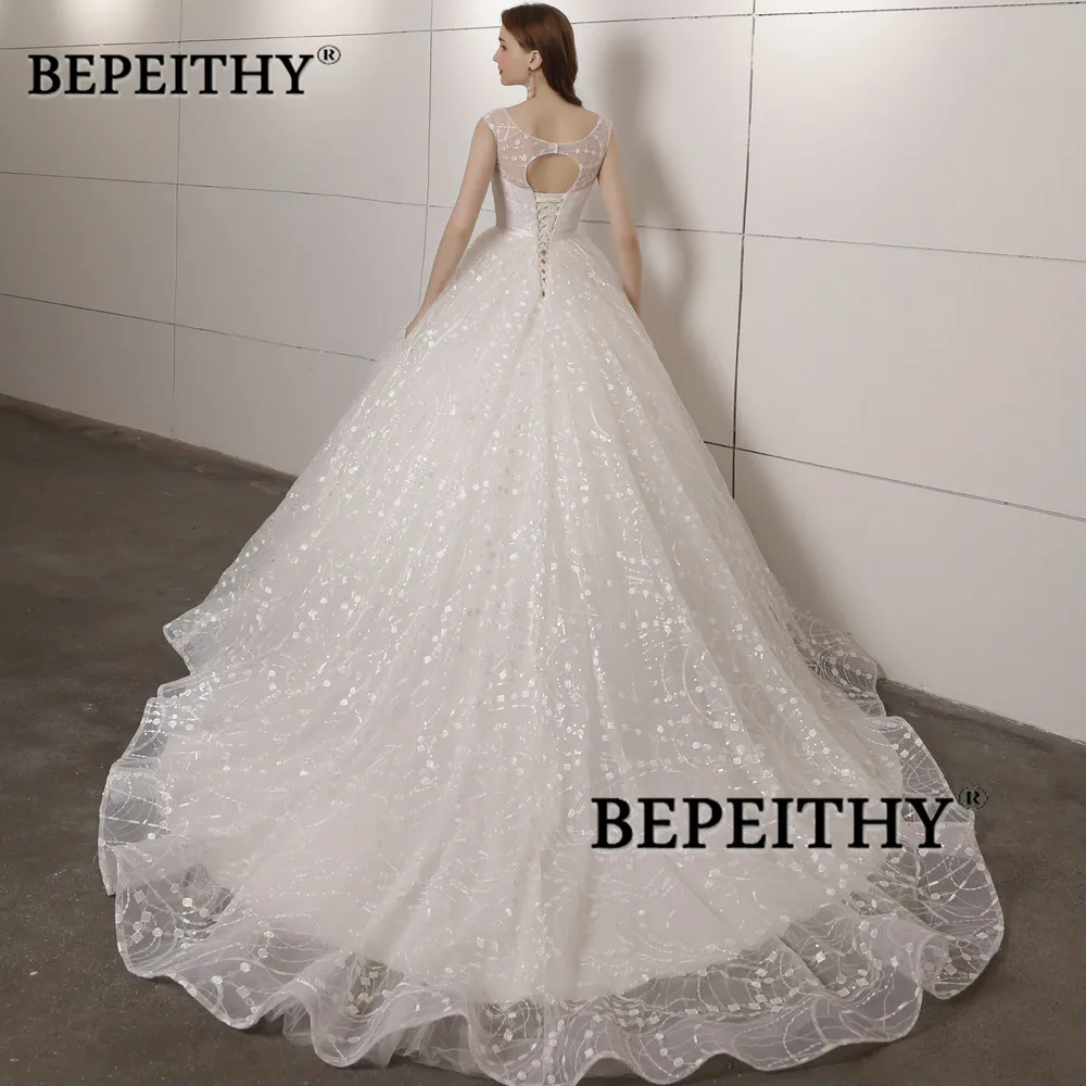 Vestido De Novia бальное платье свадебное со шлейфом винтажное кружевное с поясом 2021