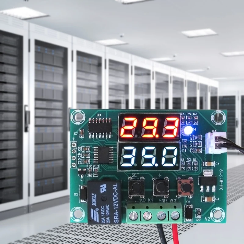 XH-W1219 двойной светодиодный дисплей термостат регулятор температуры модуль