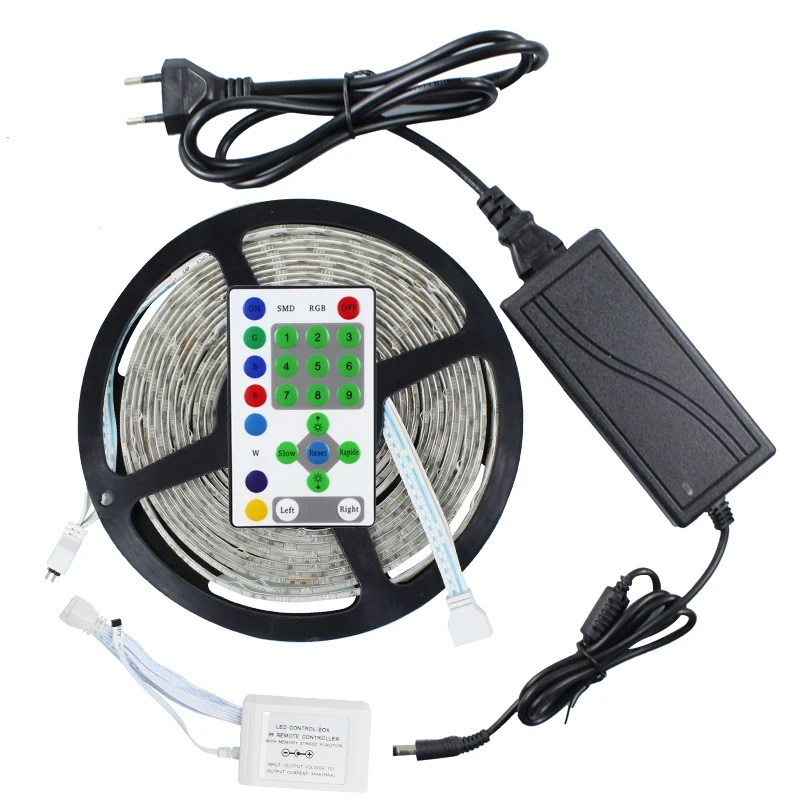 IP65 водонепроницаемая светодиодная лента RGB для скачек 5 м SMD 5050 270 светодиодов + 25