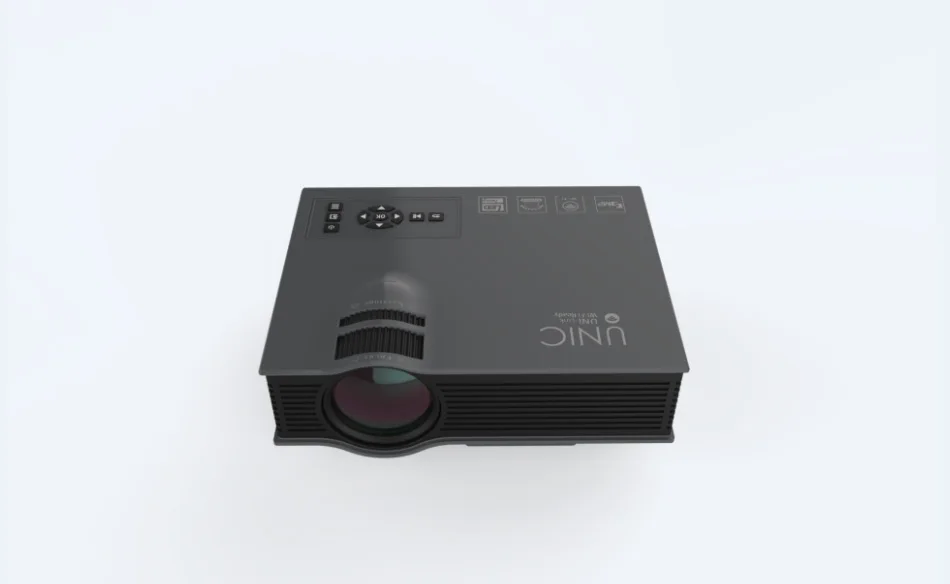 Новый wi-fi проектор UC46 UNIC 1200 Люмен Лучший Малый 800*480 VGA HD СВЕТОДИОДНЫЙ Проектор |