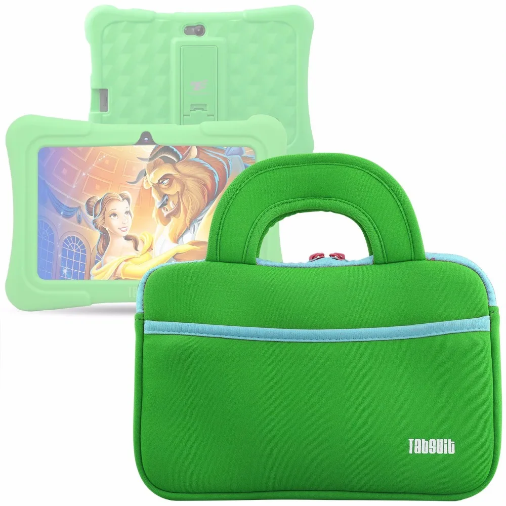

Green Laptop Sleeve Notebook Bag Tablet Case For Dragon Touch 7 inch Computer For Asus HP Acer Toshiba for Y88X Plus Tablet Gift