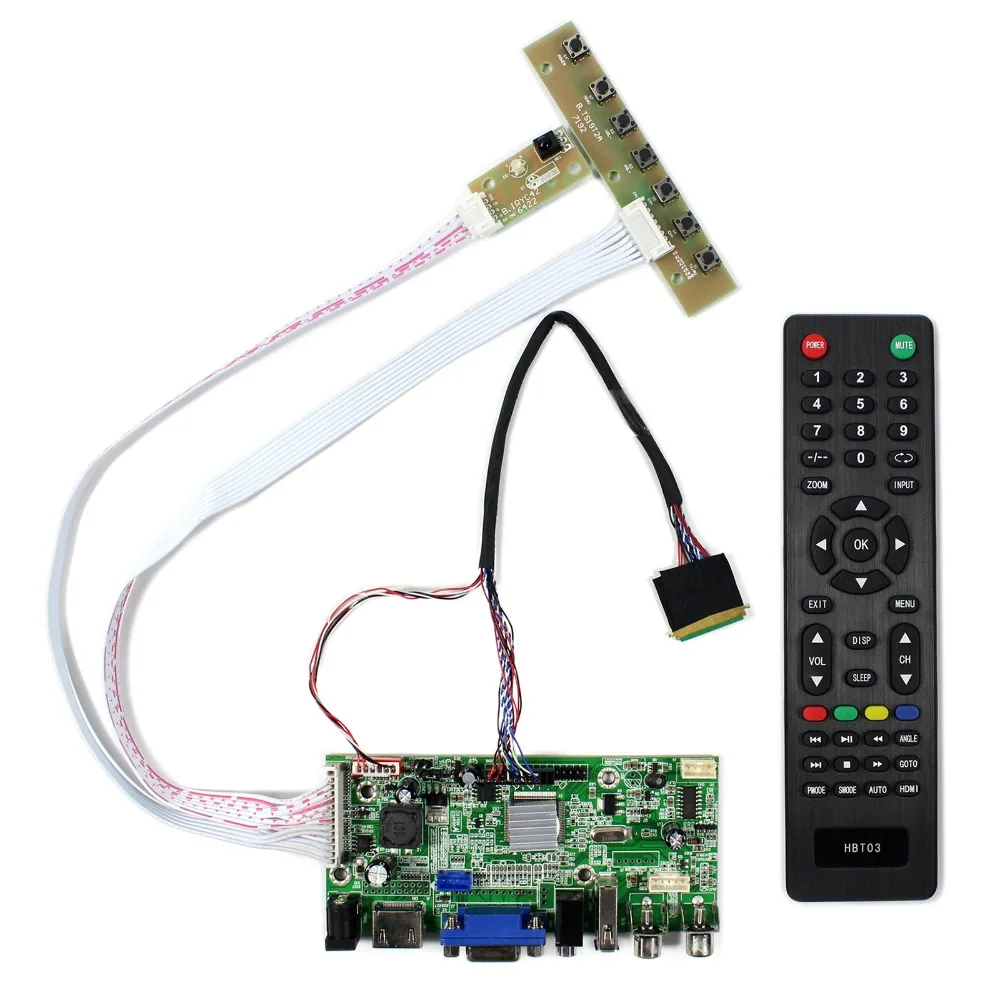 Плата ЖК-контроллера HD MI + VGA 2AV USB Audio для ЖК-экрана 10 1 дюймов 1024x600 LTN101NT02 B101AW03 HSD101PFW2 |