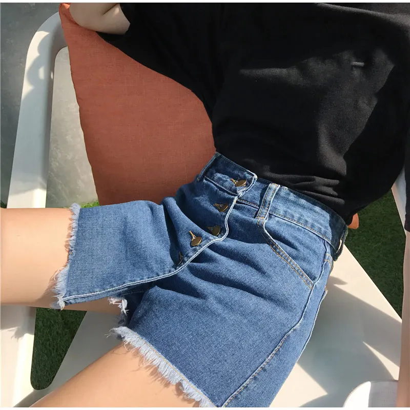 80 S 90 S Plus Размеры 4XL 5XL деним Для женщин короткие джинсовые юбки летние Карманы пуговицы женские с высокой посадкой классические женские уличная