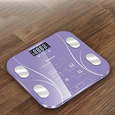Purple 1 шт., для ванной, для тела, весы, цифровой, человеческий вес, Mi, весы, напольные, с ЖК-дисплеем, индекс тела, электронные, умные, весы, 1.9kgE - Цвет: Purple