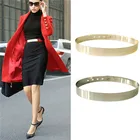 2019 женские металлические эластичные поясные ремни регулируемый пояс золотой серебряный