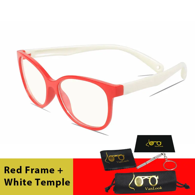 Red White Vanlook Blue Light Blocking Детские экранные очки компьютер для маленьких мальчиков и девочек детские игровые ланты анти Lumiere Bleue Infantil - Цвет оправы: Red White