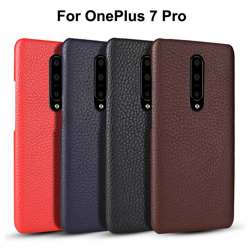 Для OnePlus 7 Pro 6T чехол для бизнеса из натуральной коровьей кожи матовый жесткий