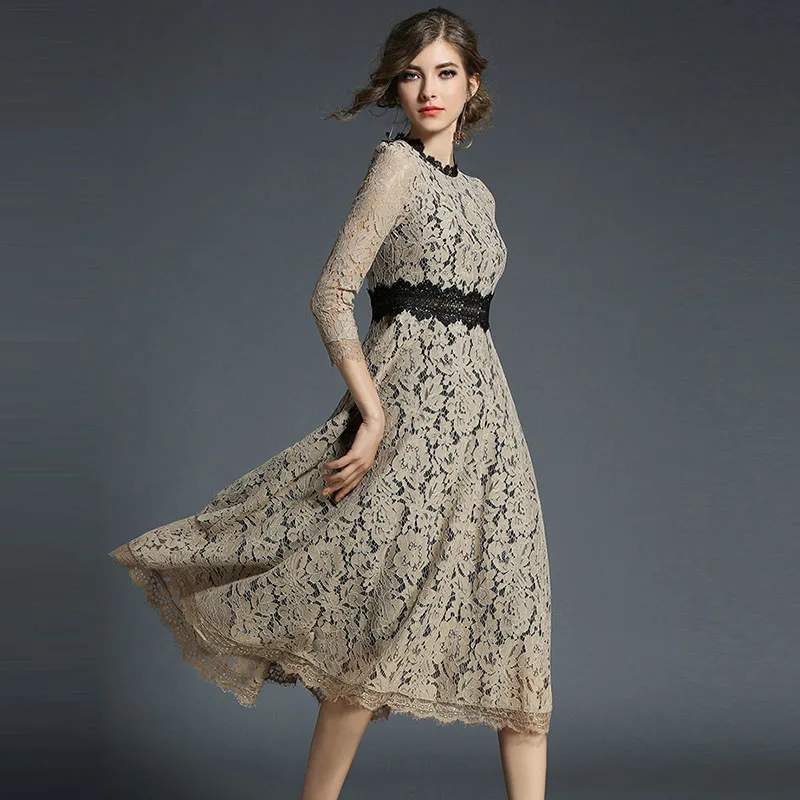 Осень 2017 г. высококачественные женские элегантные пикантные длинное платье