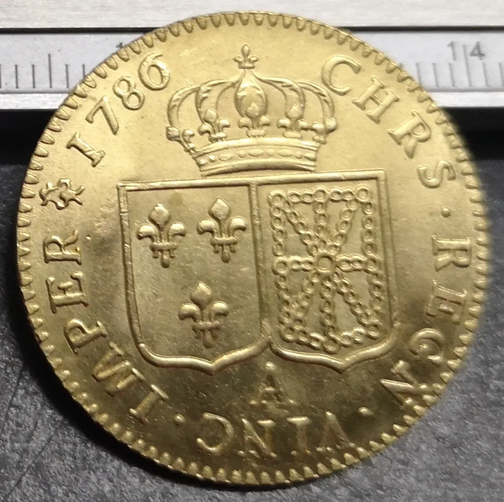 1786 France 2 Louis Copy Gold Plated coin | Дом и сад
