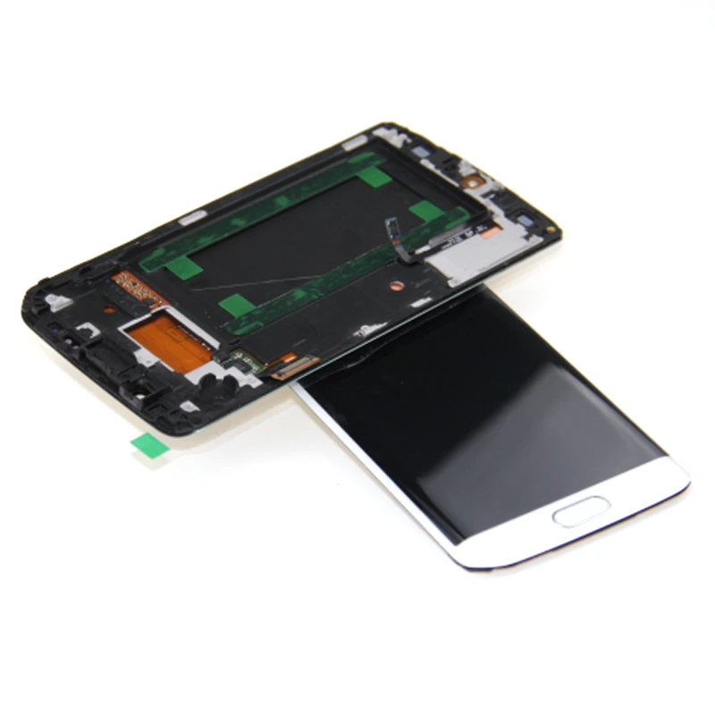 Для Samsung Galaxy S6 edge G925 G925F ЖК дисплей Дисплей Сенсорный экран дигитайзер с рамкой в