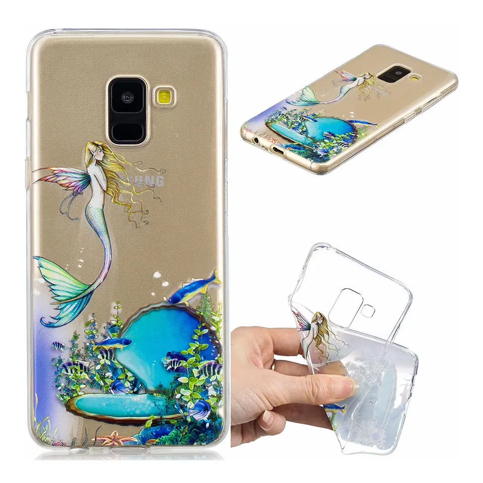 Phone Cases For Samsung S8 S9 Plus Back Case Funda Galaxy A6 A9 A8 2018 Cute Cat Cartoon Covers Note 9 Coque Housing |