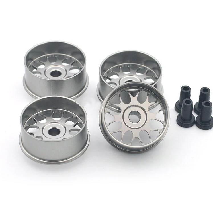 4 Pcs Metal Wheel Hubs Aluminum Alloy Large Diameter Wheels Hollow Light Weight 94705 For Mini 4WD Car Models | Игрушки и хобби