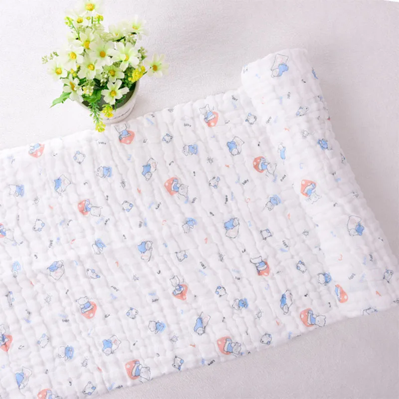 

Muslin Baby Blankets Bath for Newborns Baby Boy Girl Cotton Cartoon Elephant Soft Swaddle Wrap Blankets Infant Stroller Blanket