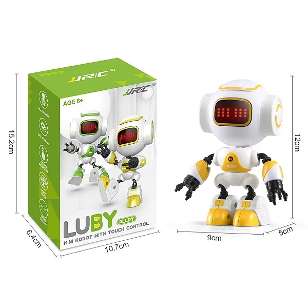 Цвет: желтый JJR/C R9 RC робот LUBY Интеллектуальный робот осязаемый контроль DIY жесты разговора умные Мини RC роботы для детей Детские игрушки - Цвет: Цвет: желтый