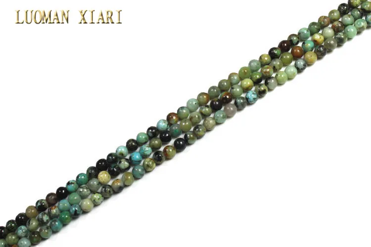 African turquoise Натуральных 3 мм каменных бусин розы кварца кристалл тигровые глаза Агаты для самостоятельного изготовления ювелирных изделий браслет материал Strand 15'' - Цвет: African turquoise