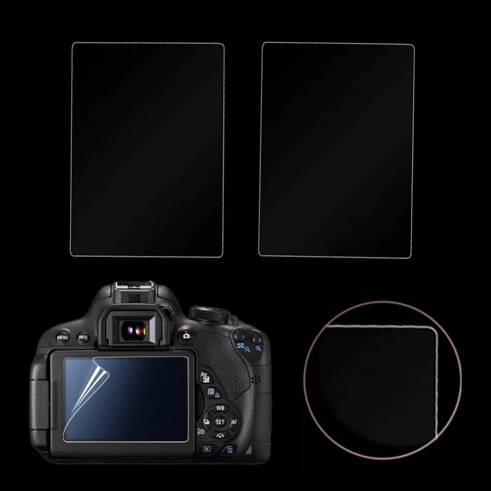 2 x защитная пленка Камера Экран протектор объектива Цифрового Фотоаппарата Canon 7D