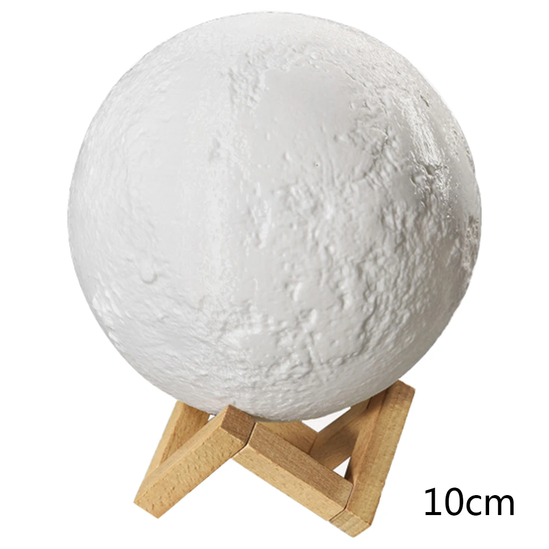 10CM Новинка, 3D принт, лунный светильник, индивидуальная Лунная usb зарядка, ночная лампа, сенсорное управление, тусклый, яркость - Испускаемый цвет: 10CM