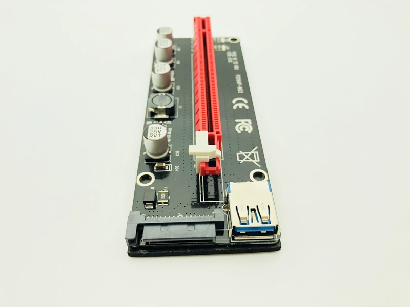 Новинка VER 011C Riser PCI E PCIe расширитель Express Card 1x до 16x SATA 15pin Разъем питания 3