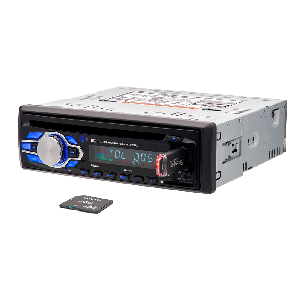 Podofo Авторадио 12 В Автомагнитола Bluetooth 1 din автомобильный стерео CD dvd-плеер телефон AUX-IN MP3 FM/USB/Радио дистанционное управление Автозвук