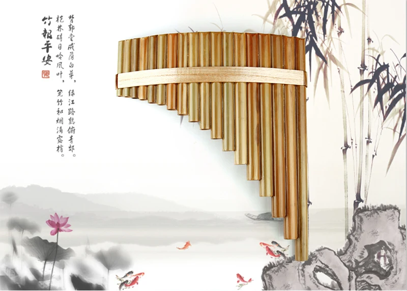 18 Pipes Pan Flute F Key Высокое качество Pan Pipes духовой инструмент Китайский традиционный музыкальный инструмент Bamboo Pan flute
