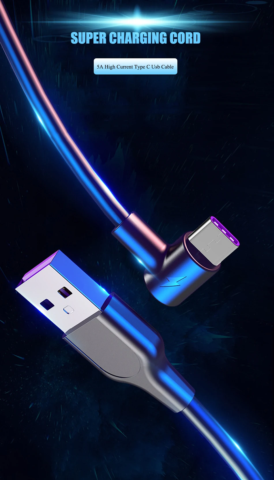 5A Supercharge Быстрый зарядный кабель USB Тип-C кабель для huawei P20 Коврики 20 P30 Pro samsung S10 S9 Кабель с разъемом usb-c супер Зарядное устройство Шнур